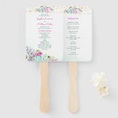 Cactus Succulent String Lights Trouwprogramma's Handwaaier (Voorkant en achterkant)