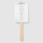 Cactus Succulent String Lights Trouwprogramma's Handwaaier (Achterkant)