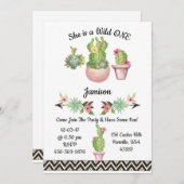 Cactus Succulent Sud-Ouest Sauvage Un Invitation (Devant / Derrière)