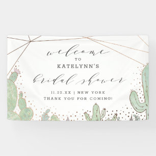 Cactus & Succulent Terrarium Bruidsdouche Welkom Spandoek