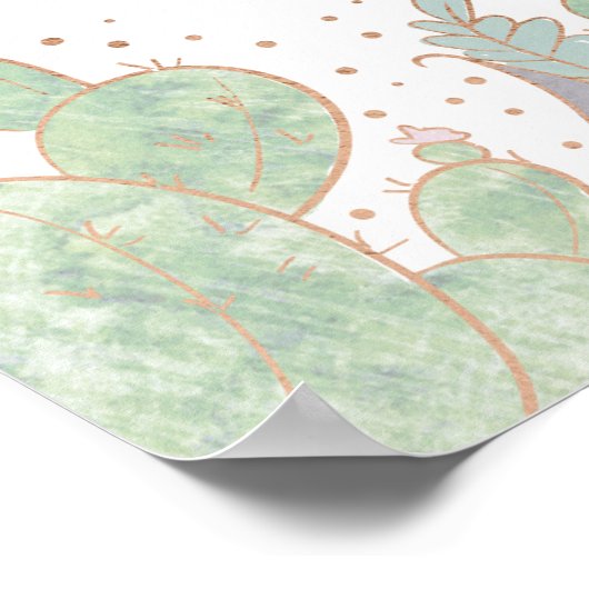 Cactus & Succulent Terrarium in Loving Memory Sign Poster (Hoek)