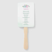 Cactus & Succulent Trouwceremonie Programma's Handwaaier (Achterkant)