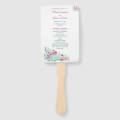 Cactus & Succulent Trouwceremonie Programma's Handwaaier (Voorkant)