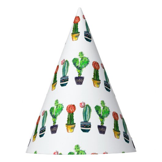cactus, succulent, waterverf, fiesta, mexican; feesthoedjes (Voorkant)