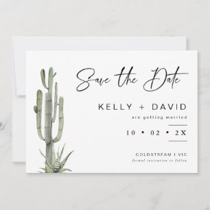 Cactus Succulent Wedding Save the Date Kaart