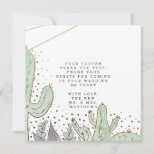 Cactus & Succulenten Geo Liefde en Bedankt Vierkan (Achterkant)