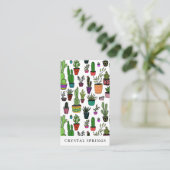 Cactus Succulents Botanical Plants Doodle Cute Visitekaartje (Staand voorkant)