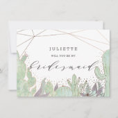 Cactus & Succulents Carte de proposition Chic Brid (Devant)