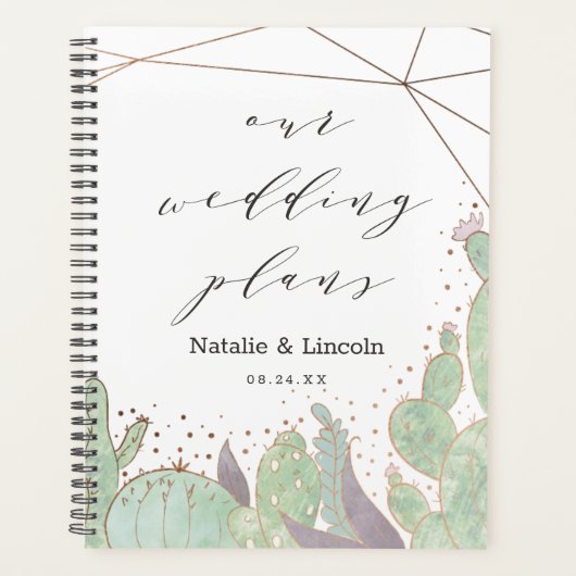 Cactus & Succulents Geometric Terrarium Wedding Planner (Voorkant)
