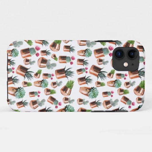 Cactus & Succulents in Roos Gold Pots Case-Mate iPhone Case (Achterkant (horizontaal))
