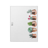 Cactus & Succulents in Roos Gold Pots Notitieblok (Gedraaid)