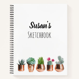 Cactus & Succulents in Roos Gold Pots Notitieboek