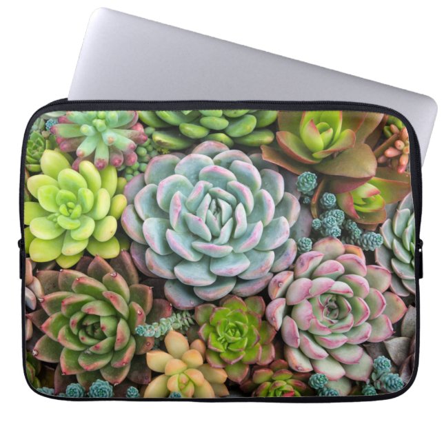 Cactus Succulents-laptophoezen Laptop Sleeve (Voorkant)