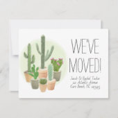 Cactus Succulents Nouvelle maison Faire-part mobil (Devant)