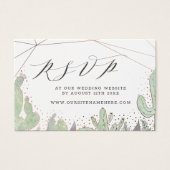 Cactus & Succulents Site Web RSVP Insérer des cart (Devant)