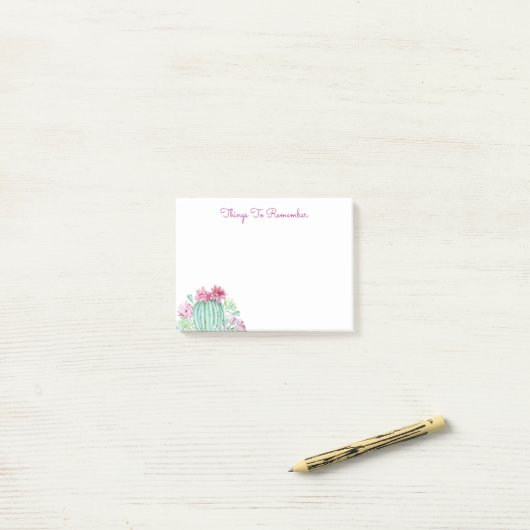 Cactus Succulents Specialized Text Post-it® Notes (Op bureau)