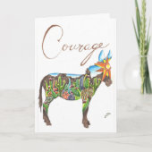 Cactus sud-ouest Mule par Sherry Jarvis Carte plié (Devant)