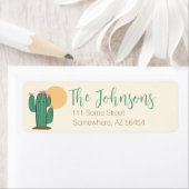 Cactus Sud-Ouest Retour Adresse Étiquettes mignonn (En situation)