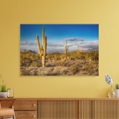 Cactus Sunset in Arizona Canvas Afdruk (Insitu (Woonkamer))