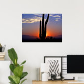 Cactus Sunset Poster (Thuiskantoor)