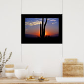 Cactus Sunset Poster (Keuken)