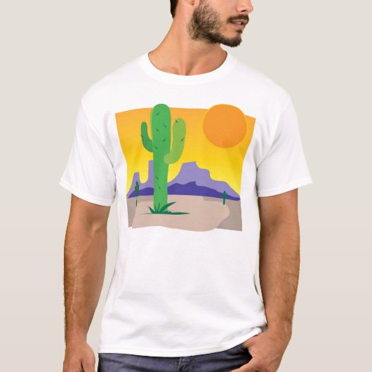 Cactus Sunset T-shirt (Voorkant)