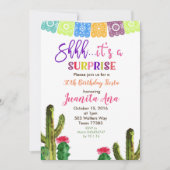 Cactus Surprise Anniversaire Fête Invitation (Devant)