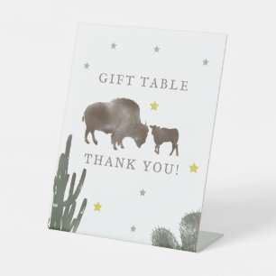 Cactus-tabel met buffelBaby shower Reclamebord Met Voetstuk