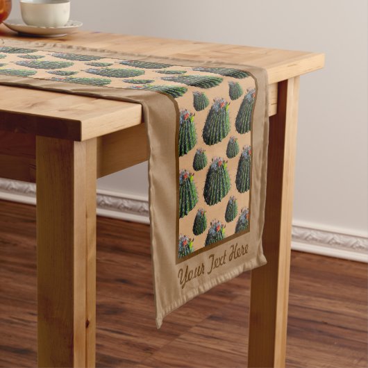Cactus Table Runner - Optionele Personalisatie Korte Tafelloper (Voorbeeld)