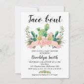 Cactus Taco 'bout A Baby shower Invitation Kaart (Voorkant)