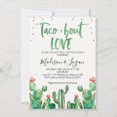 Cactus Taco ''bout Love Couples Shower Invitation (Devant)