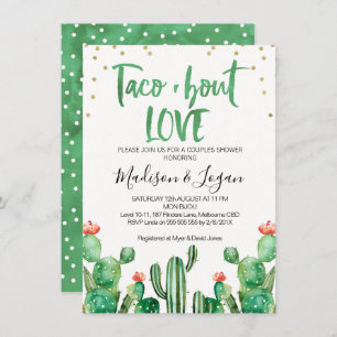 Cactus Taco ''bout Love Couples Shower Invitation
