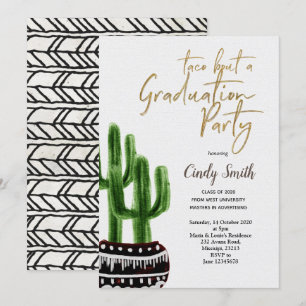 Cactus Taco over een Graduation Party Green Kaart