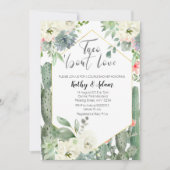 Cactus Taco sur l'amour COUPLES DOUCHE Invitation (Devant)