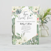 Cactus Taco sur l'amour COUPLES DOUCHE Invitation (Debout devant)