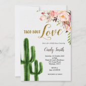 Cactus Taco sur l'amour nuptiale douche Invitation (Devant)
