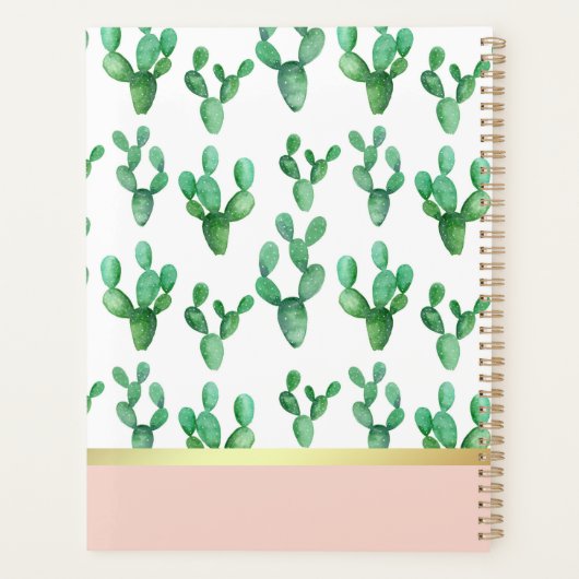 Cactus tendance | Blush et Faux Gold Desert Motif (Dos)