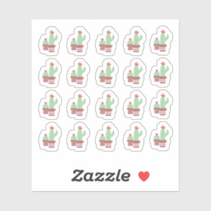 Cactus Terracotta Pots Shapes Floral Oerwoud Sticker