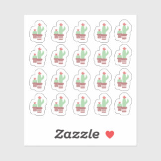 Cactus Terracotta Potten Vormen Bloem Jungle Sticker