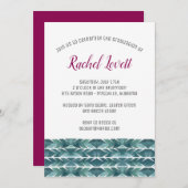 Cactus Texture Graduation Invitation (Devant / Derrière)