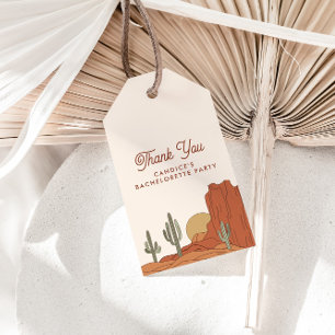 Cactus thema Bachelorette Dank u Labels Cadeaulabel