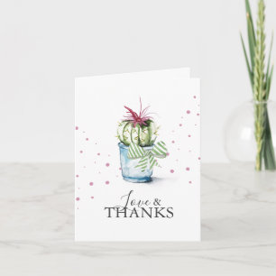Cactus thema gepersonaliseerde dank u kaarten