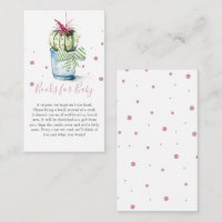 Cactus Thème Livre Pour Enceinte Invitation Bébé