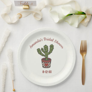 Cactus Theme Vrijgezellenfeest Gepersonaliseerd Papieren Bordje