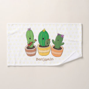 Cactus trio chantante mignonne dessin animé
