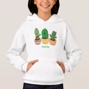 Cactus trio chantante mignonne dessin animé