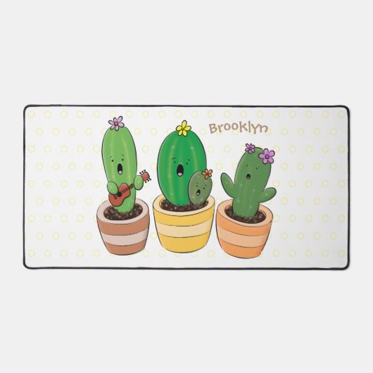 Cactus trio chantante mignonne dessin animé (Recto)