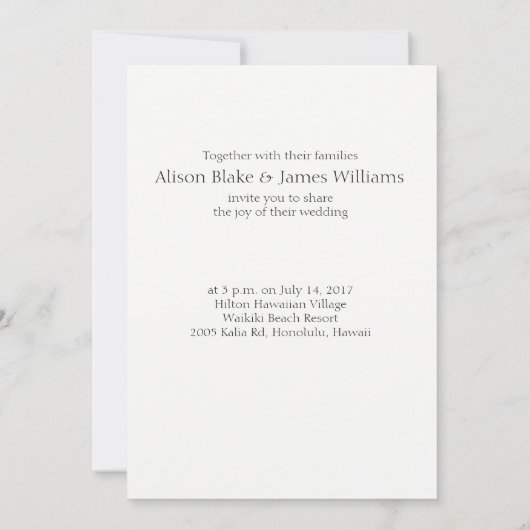 Cactus trouwuitnodiging kaart (Achterkant)