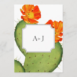 Cactus trouwuitnodiging kaart