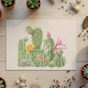 Cactus Tuin Cactussen Zuidwesten waterverf Tissuepapier